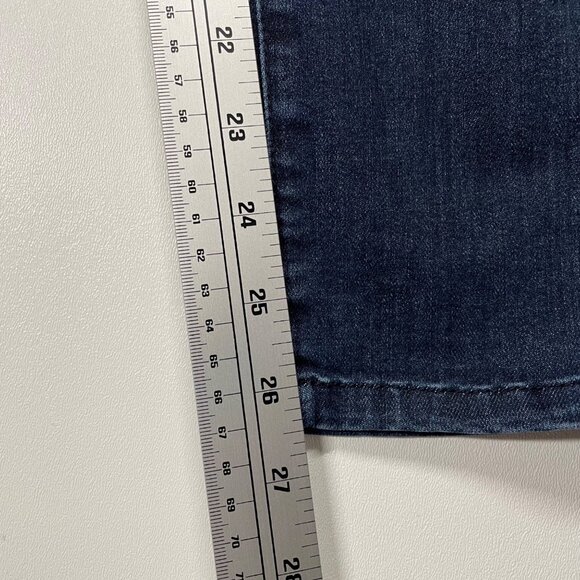 Wit & Wisdom Distressed Dark Wash Straight-Leg Women's Jeans size 4‎ With Button - Picture 8 of 9